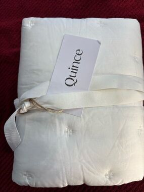 Quince White Pillow Covers with Subtle Tufting